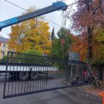 Монтаж откатных ворот